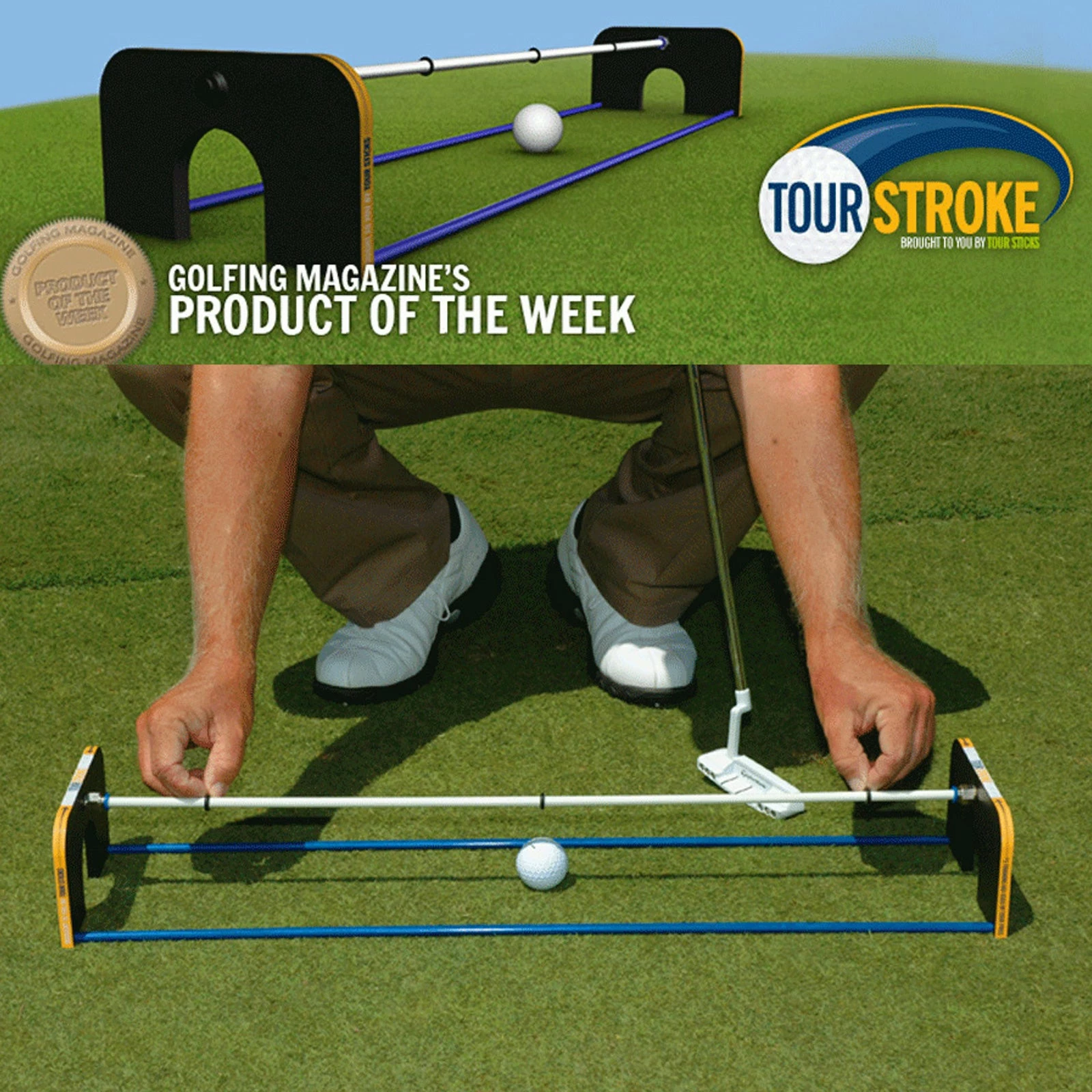 Tour Stroke Tour Sticks Stroke Putting Trainer 2 Tour Stroke Tour Sticks Stroke Putting Trainer - Image 2