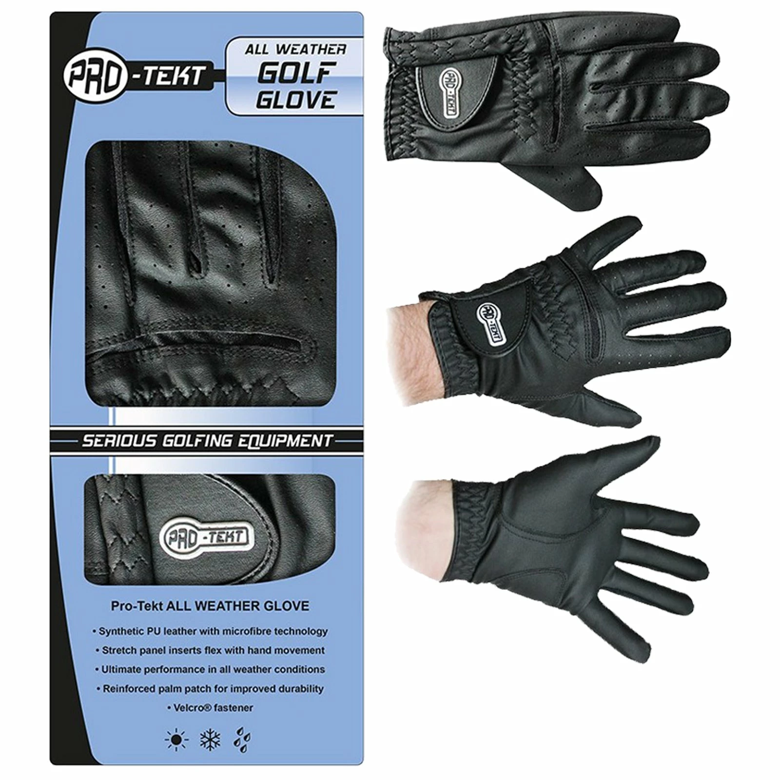 Pro-Tekt Mens RIGHT Hand All Weather Golf Glove 3 Pro-Tekt Mens RIGHT Hand All Weather Golf Glove - Image 3