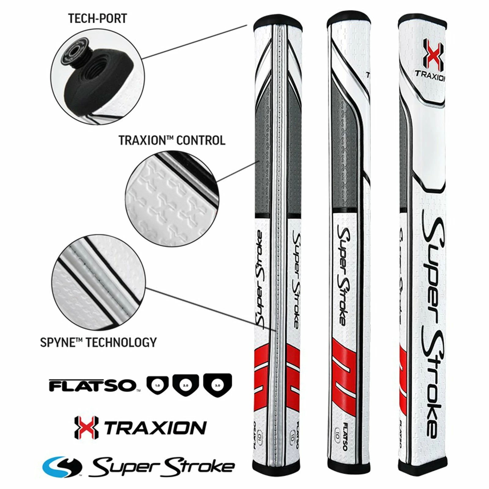 SuperStroke Traxion Flatso Putter Grips 3 SuperStroke Traxion Flatso Putter Grips - Image 3