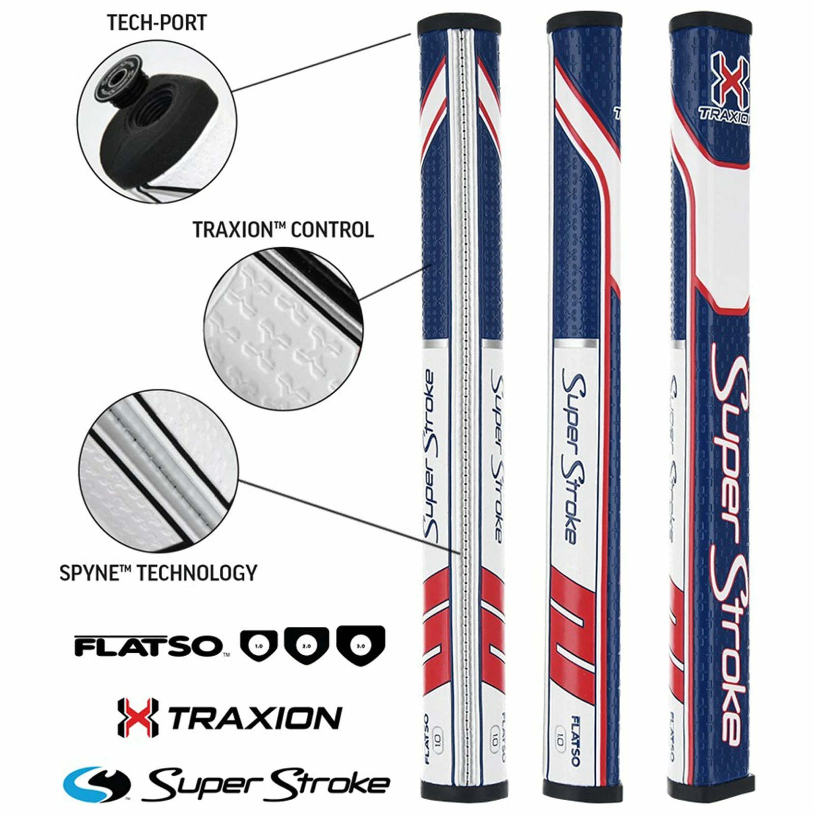 SuperStroke Traxion Flatso Putter Grips 6 SuperStroke Traxion Flatso Putter Grips - Image 6